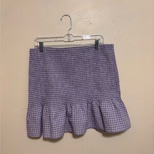 H&M Purple Bubble Mini Skirt with Ruffled Hem